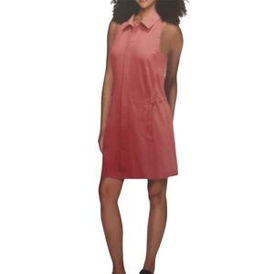 Avalanche Women’s Textured Stretch Woven Dress in Peach Blossom Large